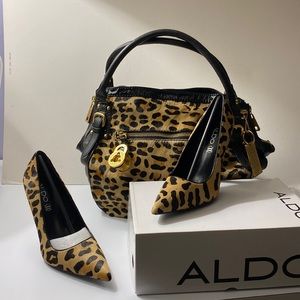 Leopard style Shoe and purse set